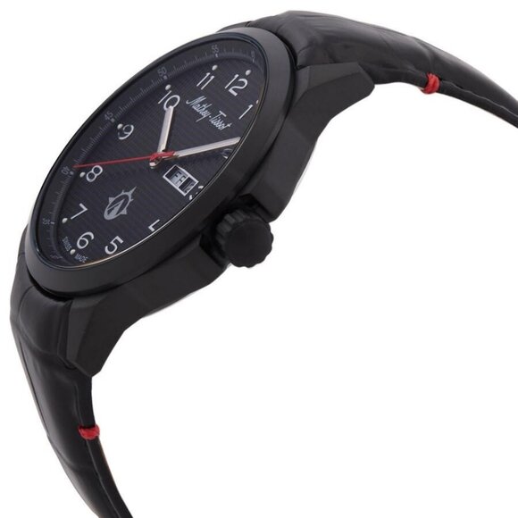 NWT Authentic Mathey-Tissot Excalibur Quartz Black Dial Men's Watch - Picture 2 of 3